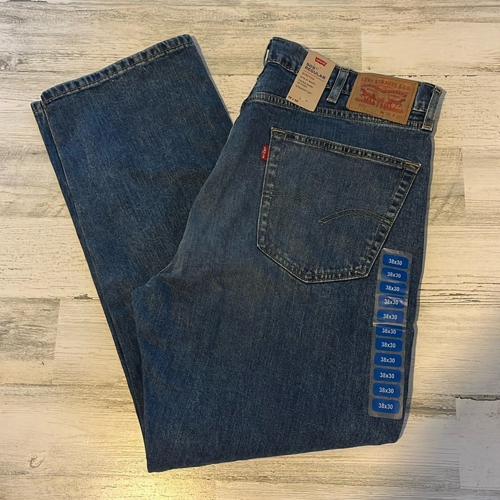 Levi’s 505 Regular Straight Leg Jeans 38 X 30 NWT